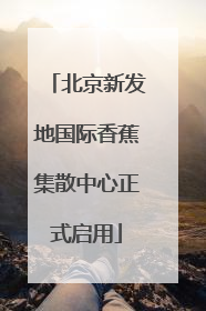 北京新发地国际香蕉集散中心正式启用