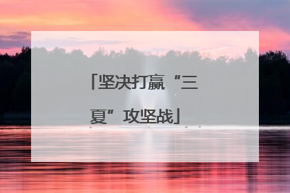坚决打赢“三夏”攻坚战