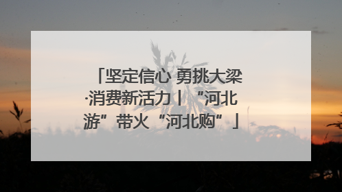 坚定信心 勇挑大梁·消费新活力丨“河北游”带火“河北购”