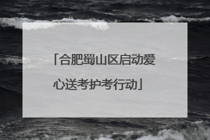 合肥蜀山区启动爱心送考护考行动