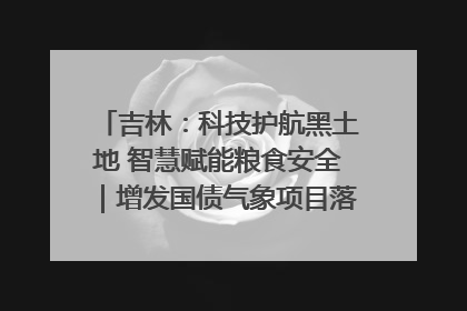 吉林：科技护航黑土地 智慧赋能粮食安全｜增发国债气象项目落地见效系列报道