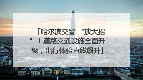 哈尔滨交警 “放大招”！道路交通设施全面升级，出行体验直线飙升