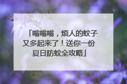 嗡嗡嗡，烦人的蚊子又多起来了！送你一份夏日防蚊全攻略