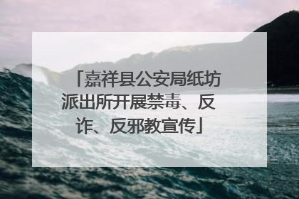 嘉祥县公安局纸坊派出所开展禁毒、反诈、反邪教宣传