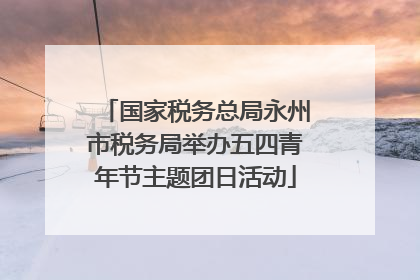 国家税务总局永州市税务局举办五四青年节主题团日活动