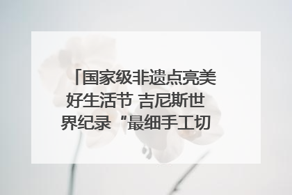 国家级非遗点亮美好生活节 吉尼斯世界纪录“最细手工切面”邀您来品！｜美好生活有“盐”味