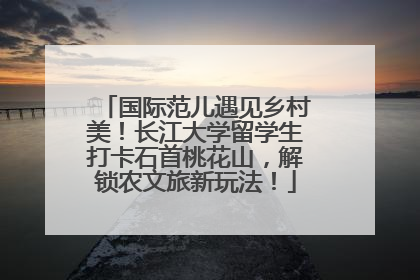 国际范儿遇见乡村美！长江大学留学生打卡石首桃花山，解锁农文旅新玩法！