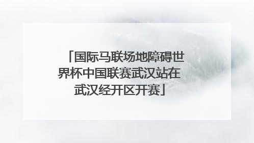 国际马联场地障碍世界杯中国联赛武汉站在武汉经开区开赛