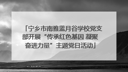 宁乡市南雅蓝月谷学校党支部开展“传承红色基因 凝聚奋进力量”主题党日活动