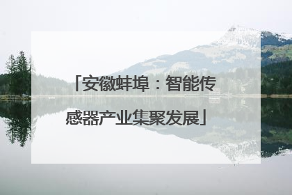 安徽蚌埠：智能传感器产业集聚发展