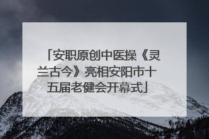 安职原创中医操《灵兰古今》亮相安阳市十五届老健会开幕式