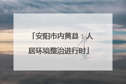 安阳市内黄县：人居环境整治进行时