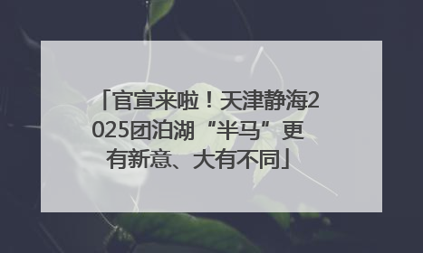 官宣来啦！天津静海2025团泊湖“半马”更有新意、大有不同