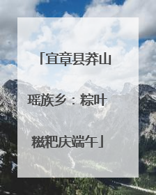 宜章县莽山瑶族乡：粽叶糍粑庆端午