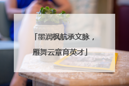 墨润枫航承文脉，雁舞云章育英才