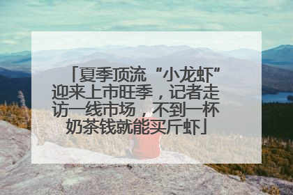 夏季顶流“小龙虾”迎来上市旺季，记者走访一线市场，不到一杯奶茶钱就能买斤虾
