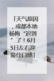 天气原因，成都本地杨梅“迟到”了！6月5日左右迎最佳口感