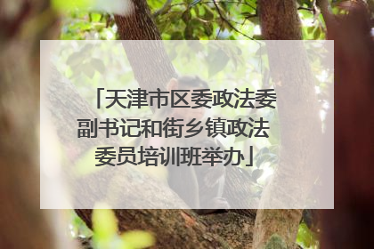 天津市区委政法委副书记和街乡镇政法委员培训班举办