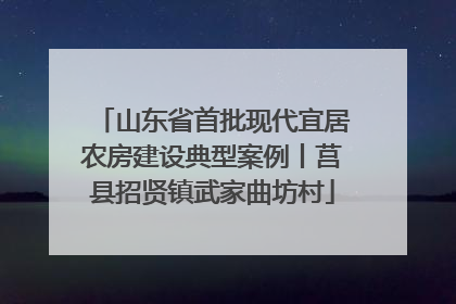 山东省首批现代宜居农房建设典型案例丨莒县招贤镇武家曲坊村