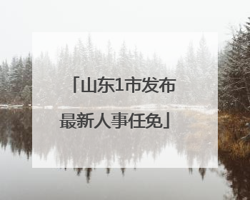 山东1市发布最新人事任免