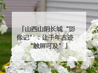 山西山阴长城“影像记”：让千年古迹“触屏可及”