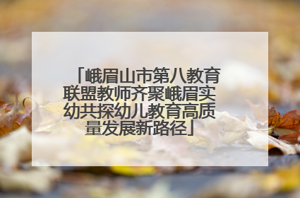 峨眉山市第八教育联盟教师齐聚峨眉实幼共探幼儿教育高质量发展新路径