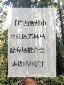 广西贺州市平桂区芳林马蹄专场推介会走进哈尔滨