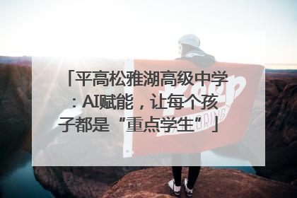 平高松雅湖高级中学：AI赋能，让每个孩子都是“重点学生”