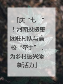 庆“七一”！河南投资集团驻村队与高校“牵手”，为乡村振兴添新活力