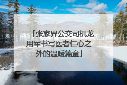 张家界公交司机龙用军书写医者仁心之外的温暖篇章