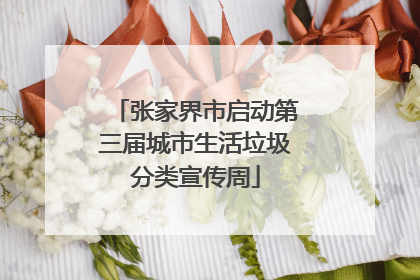 张家界市启动第三届城市生活垃圾分类宣传周