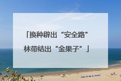 换种辟出“安全路” 林带结出“金果子”