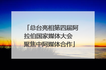 总台亮相第四届阿拉伯国家媒体大会 聚焦中阿媒体合作