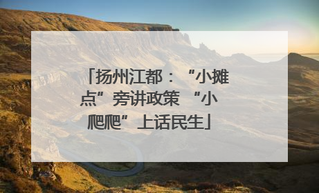 扬州江都：“小摊点”旁讲政策 “小爬爬”上话民生