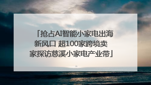 抢占AI智能小家电出海新风口 超100家跨境卖家探访慈溪小家电产业带