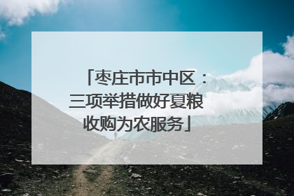 枣庄市市中区：三项举措做好夏粮收购为农服务
