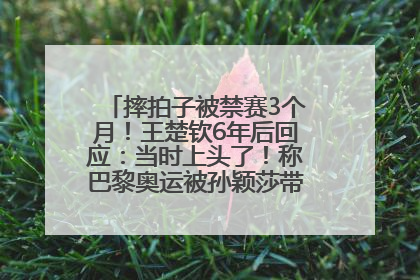 摔拍子被禁赛3个月！王楚钦6年后回应：当时上头了！称巴黎奥运被孙颖莎带着打，搭档8年“一个眼神就能懂”