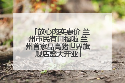 放心肉实惠价 兰州市民有口福啦 兰州首家品高猪世界旗舰店盛大开业