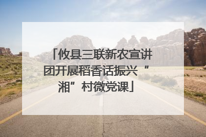 攸县三联新农宣讲团开展稻香话振兴“湘”村微党课