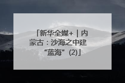 新华全媒+｜内蒙古：沙海之中建“蓝海”(2)