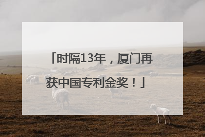 时隔13年，厦门再获中国专利金奖！