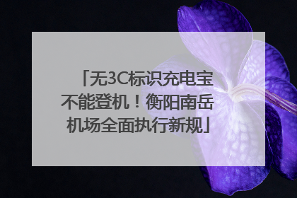 无3C标识充电宝不能登机！衡阳南岳机场全面执行新规
