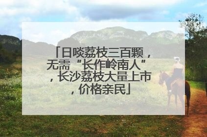 日啖荔枝三百颗，无需“长作岭南人”，长沙荔枝大量上市，价格亲民