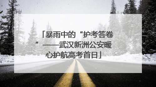暴雨中的“护考答卷”——武汉新洲公安暖心护航高考首日