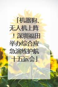 机器狗、无人机上阵！深圳福田举办综合应急演练护航十五运会