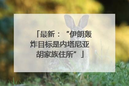 最新：“伊朗轰炸目标是内塔尼亚胡家族住所”