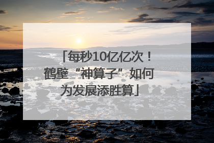 每秒10亿亿次！鹤壁“神算子”如何为发展添胜算