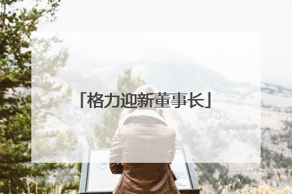 格力迎新董事长