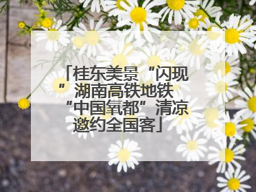 桂东美景“闪现”湖南高铁地铁 “中国氧都”清凉邀约全国客
