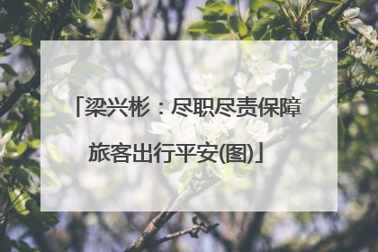 梁兴彬：尽职尽责保障旅客出行平安(图)